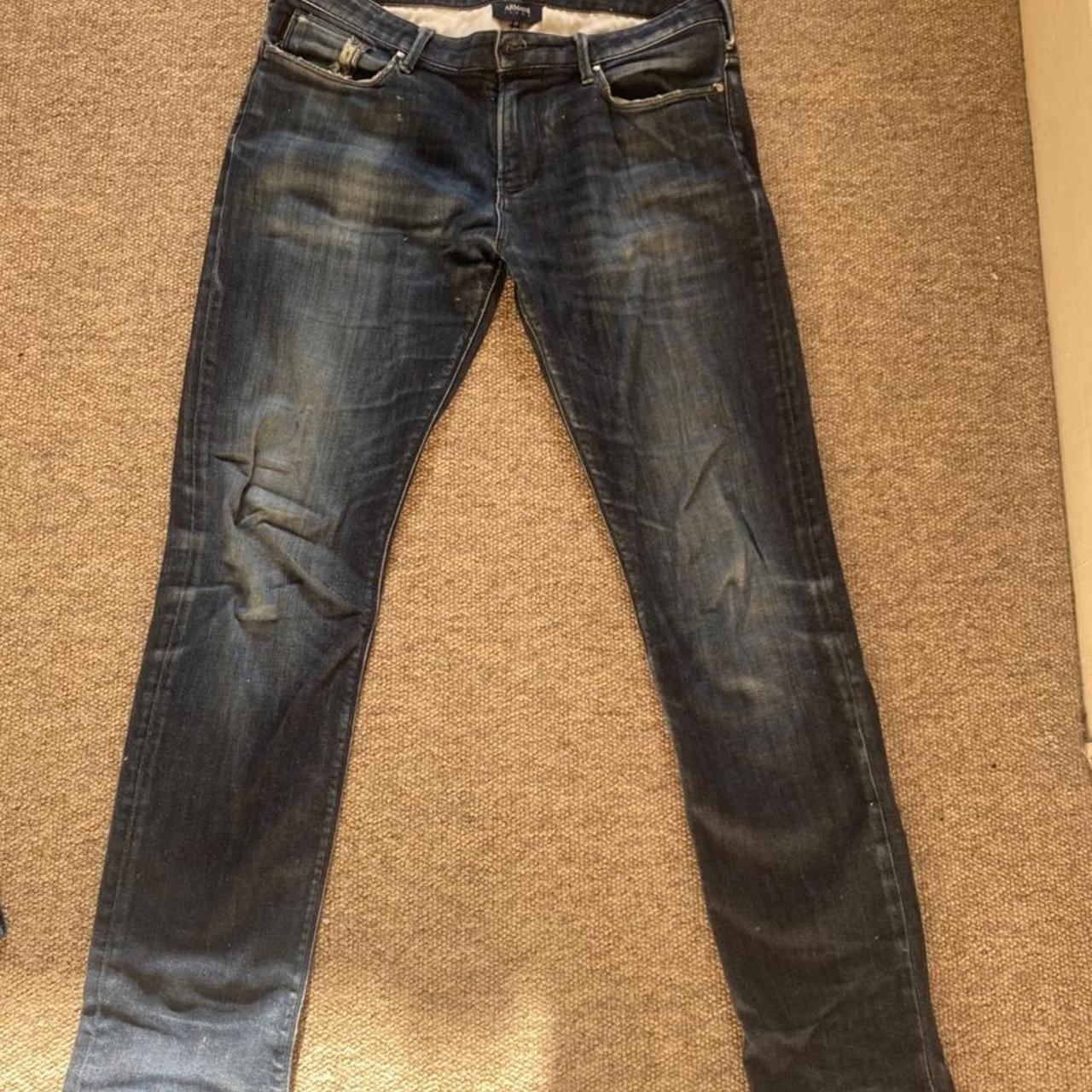 Armani Jeans Men's Blue Jeans | Depop