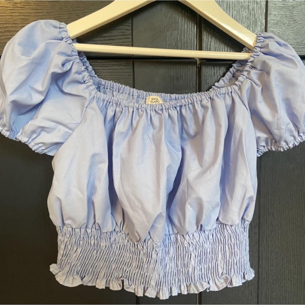 BNWT Cute cropped River island summer top in powder... Depop