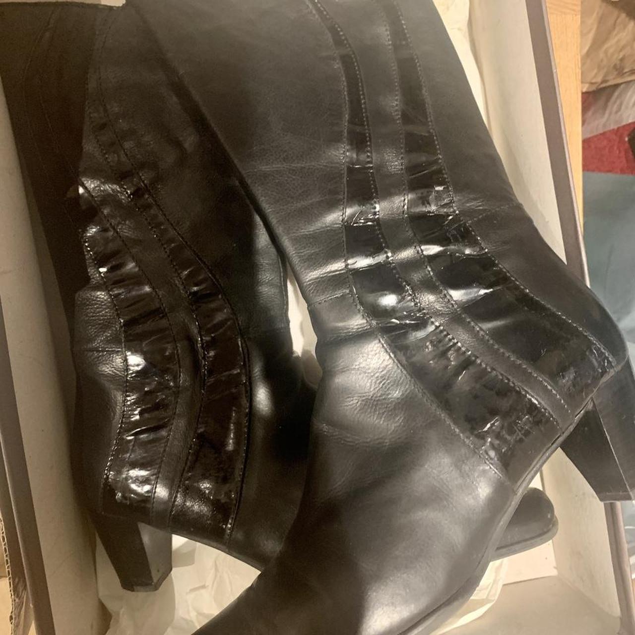 Genuine leather boots. Black. UK size 7. Worn, but... - Depop