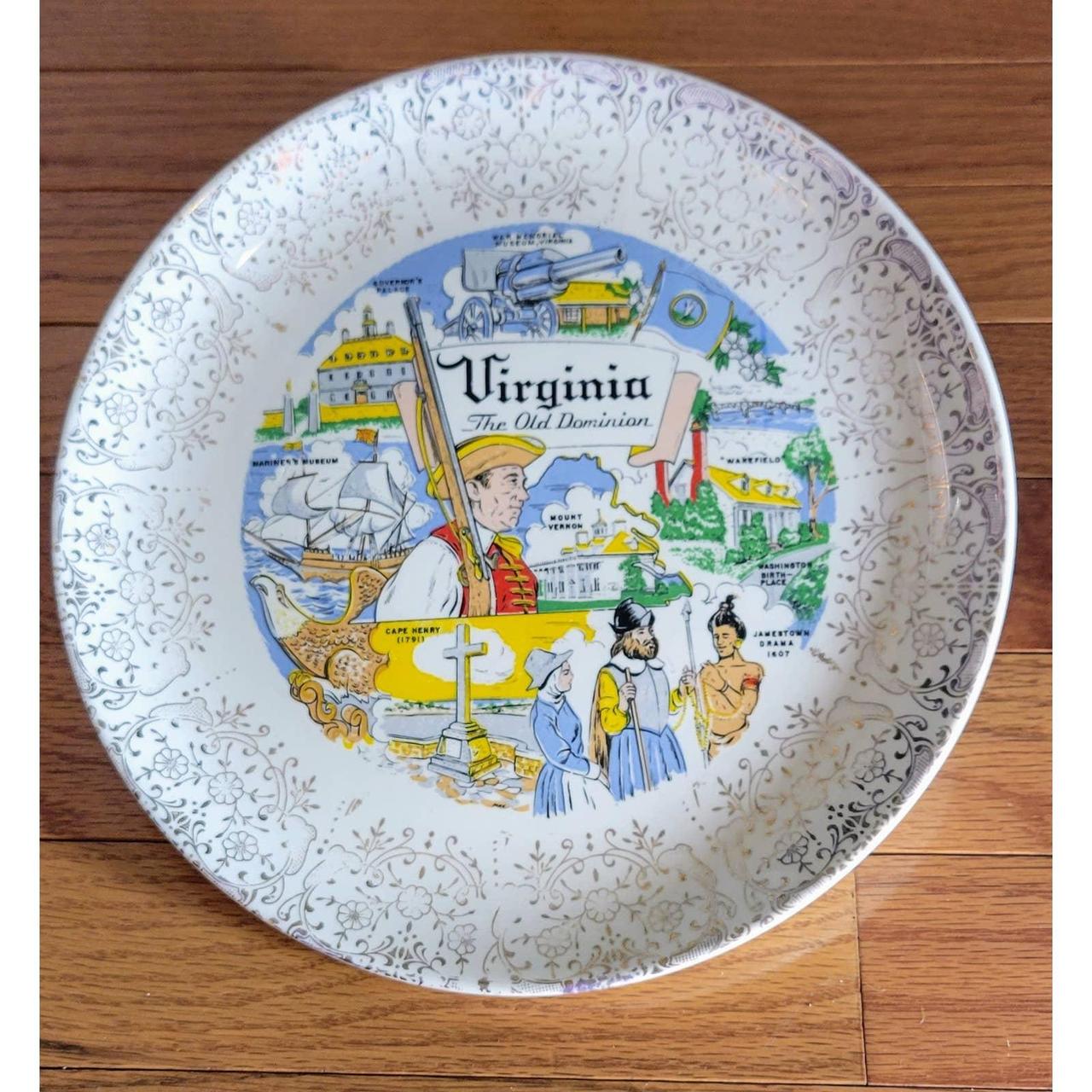 Virginia State Decorative Plate The Old Dominion... - Depop