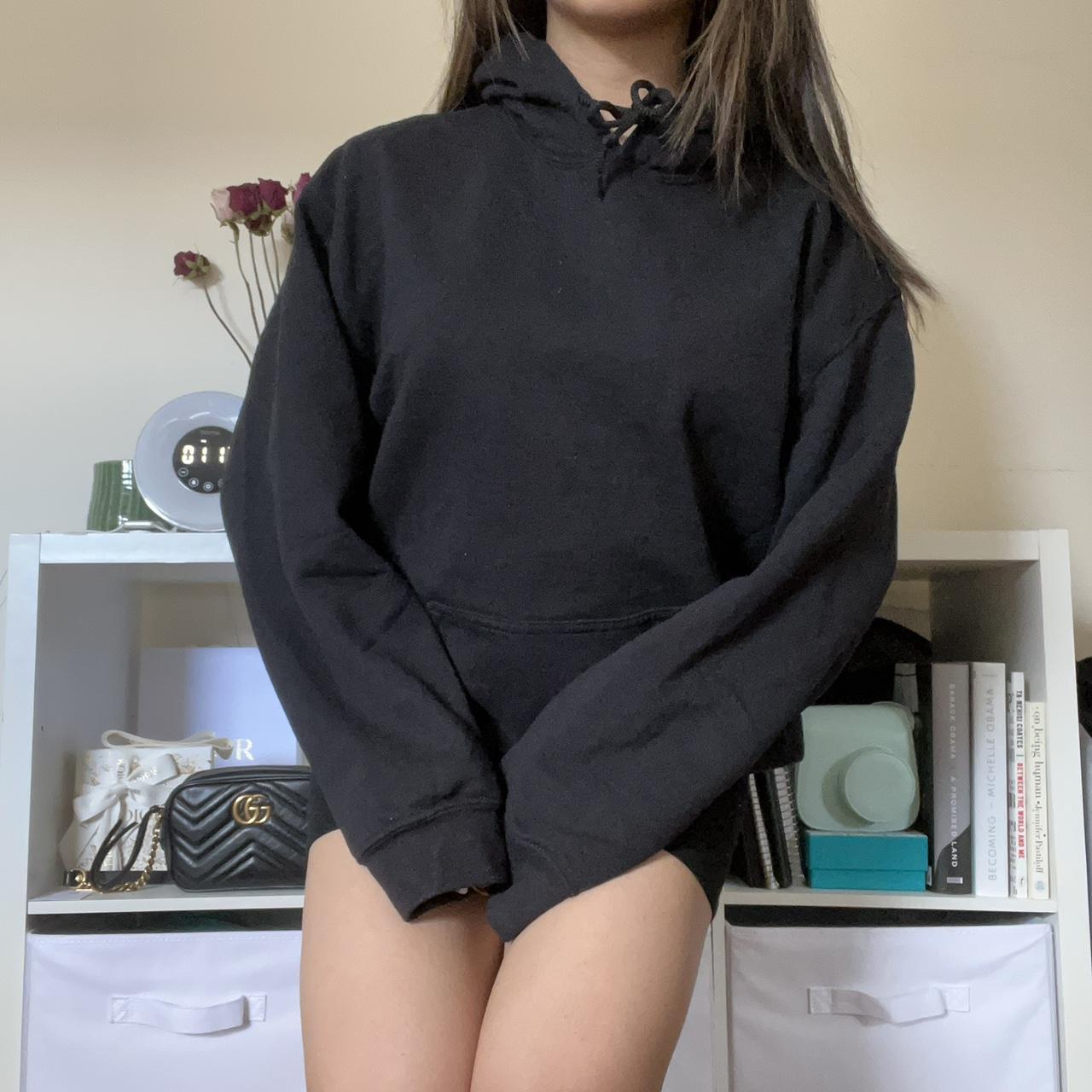 Yesstyle Black Oversized Hoodie With Front Depop