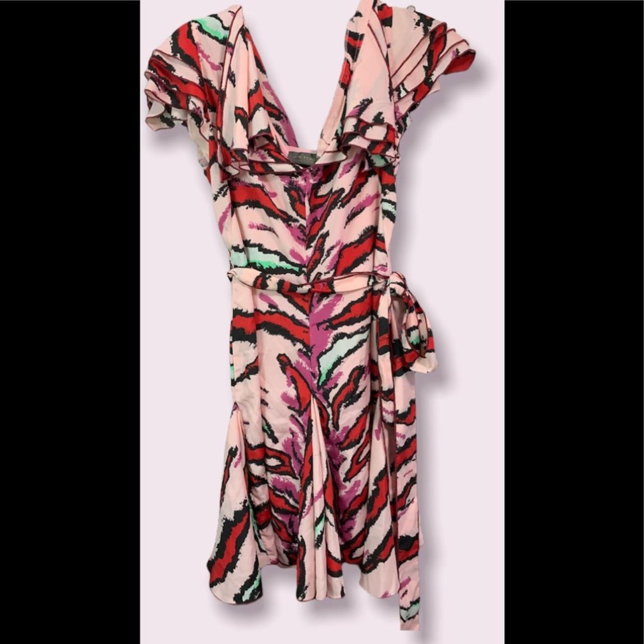  Zac Posen for Target Pink Animal Print Mini Dress Depop