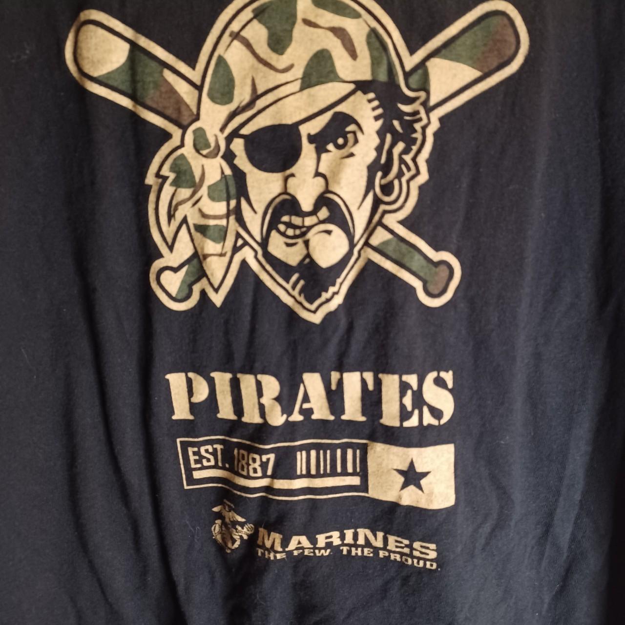 Pittsburgh Pirates Camo USMC T Shirt Size XL 51 - Depop