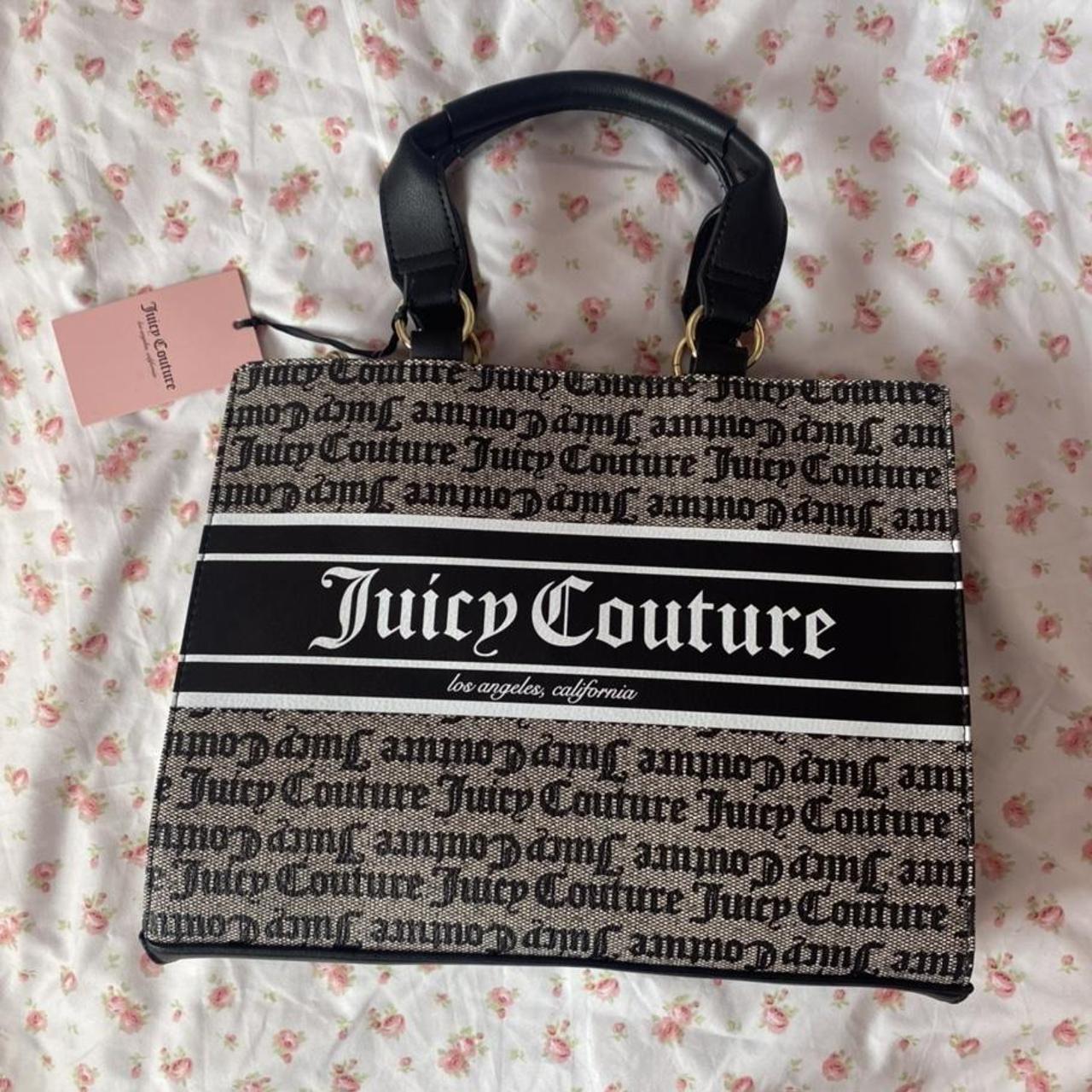 Juicy Couture Women's Grey and Black Bag