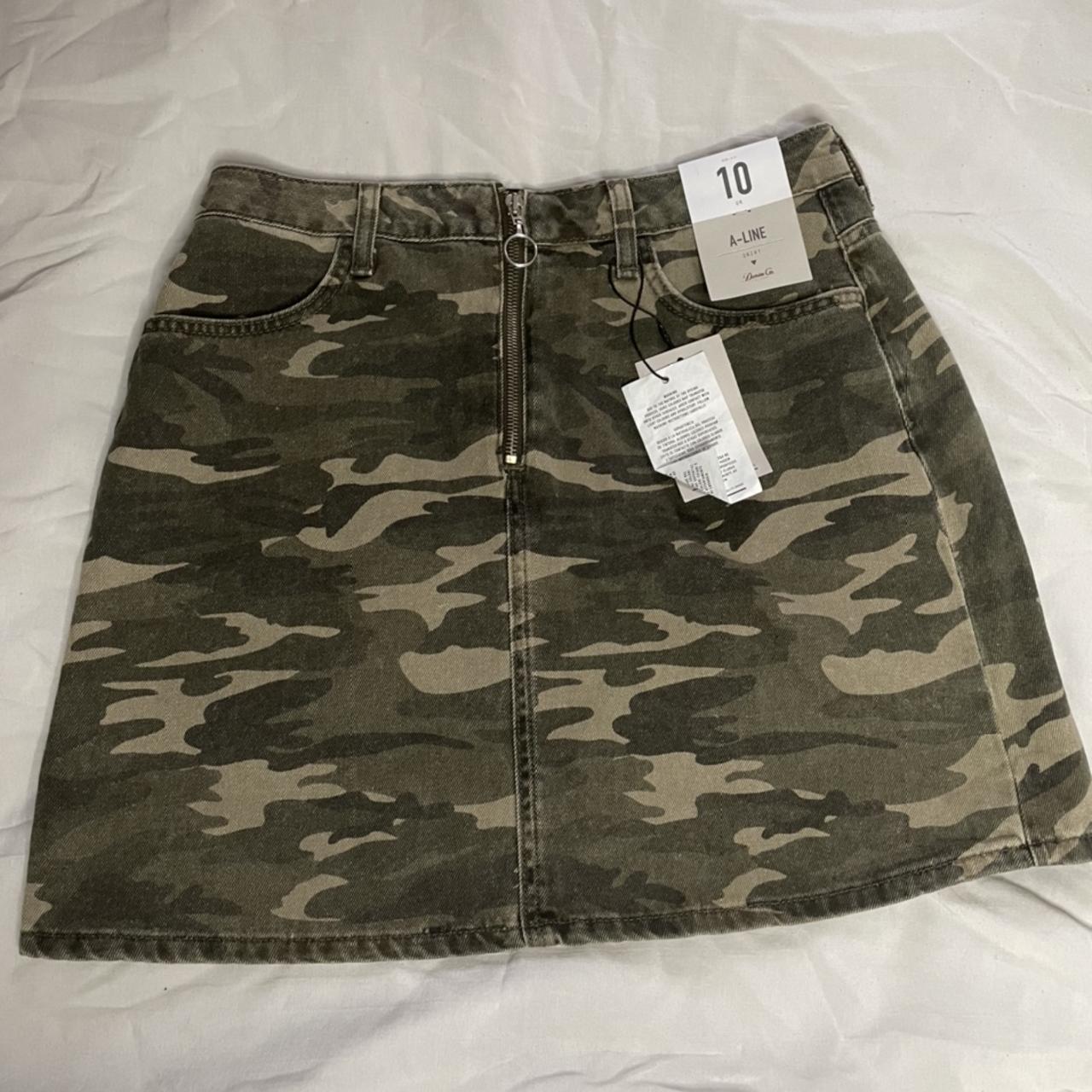 Camo denim shop skirt primark