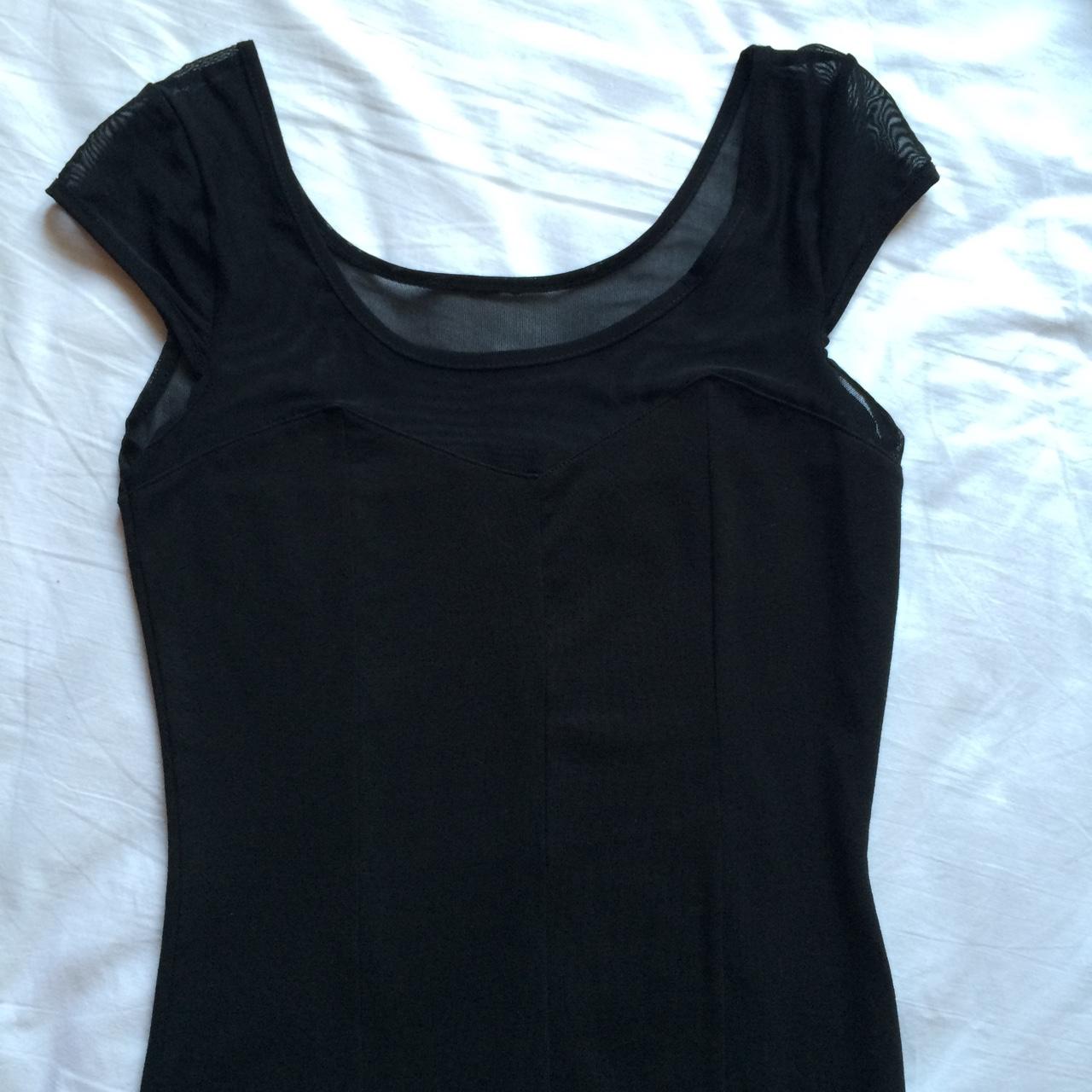 Tubino nero con trasparenze di h&m. #tubino #nero... - Depop