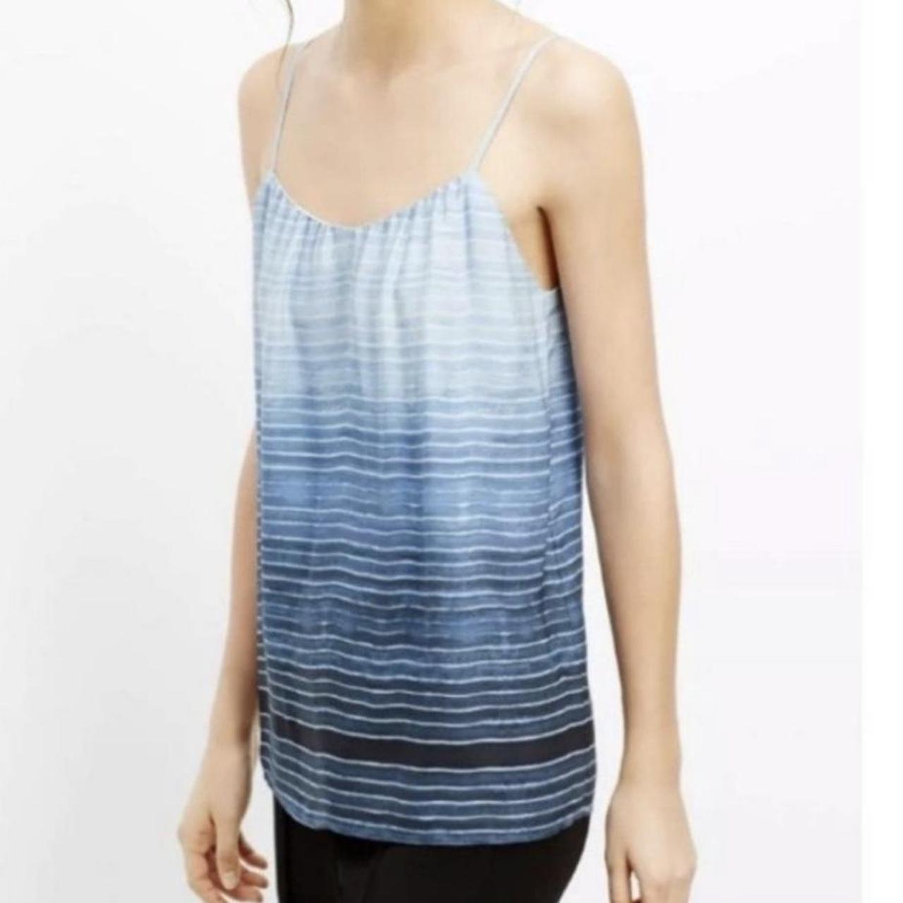 Vince Sleeveless Silk Top in Blue