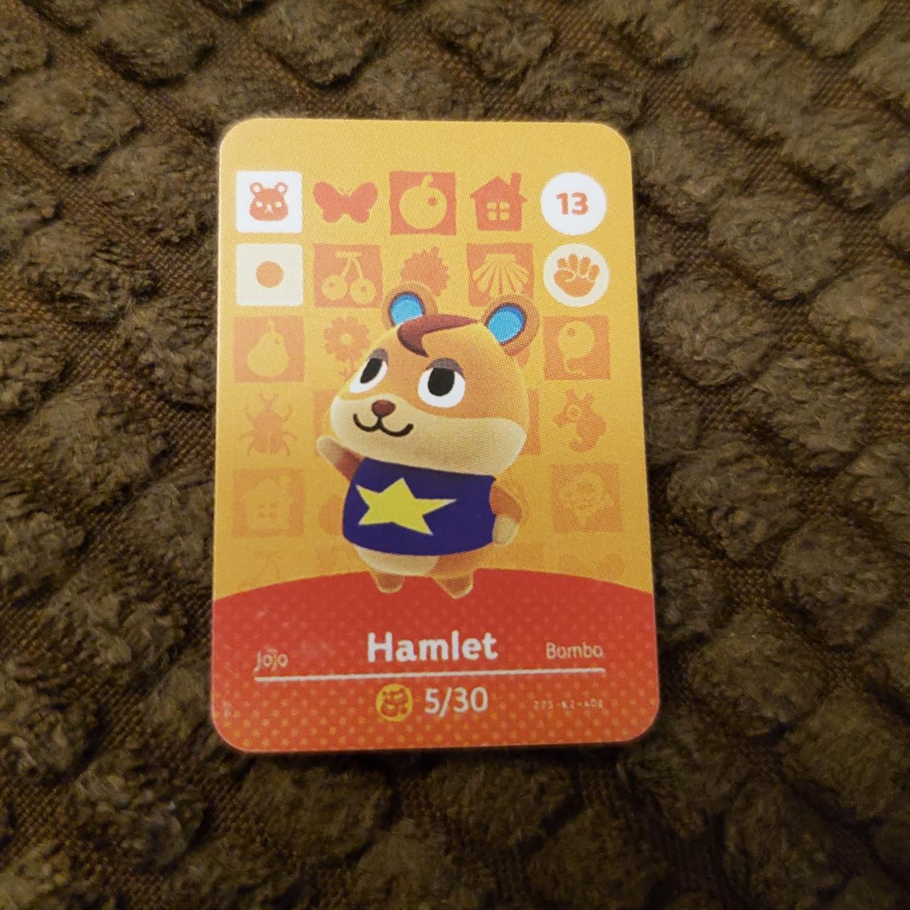 Hamlet Animal Crossing amiibo card 1" official... Depop