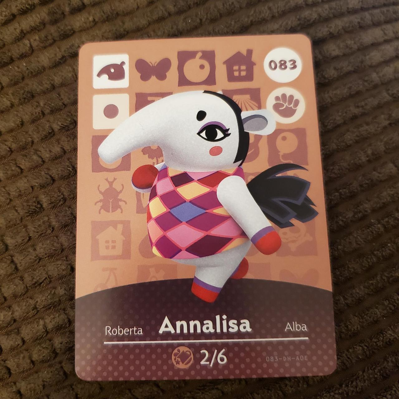 Annalisa Animal Crossing official amiibo card Normal... - Depop