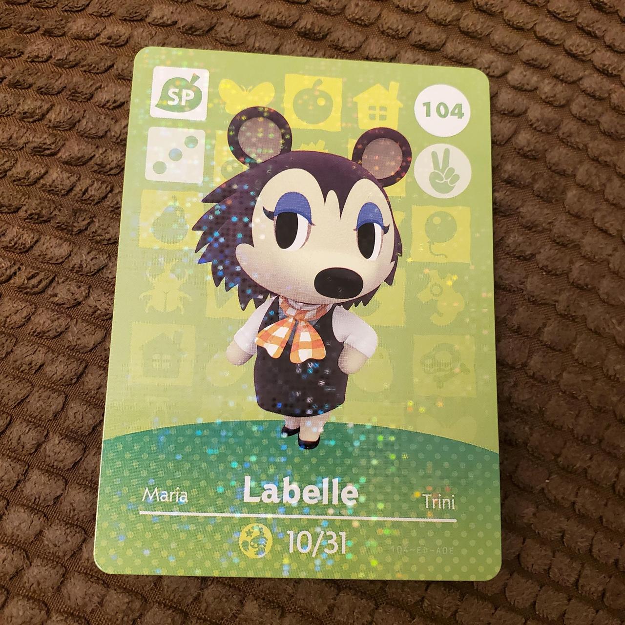 Labelle Animal Crossing official amiibo card Normal... - Depop