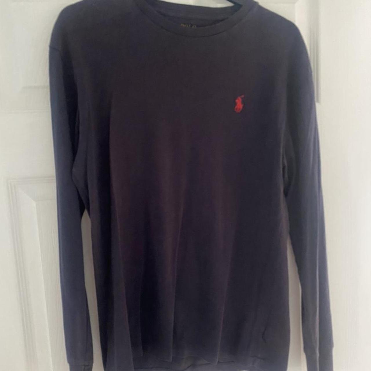 Ralph Lauren long sleeve navy t shirt Size: XS Good... - Depop