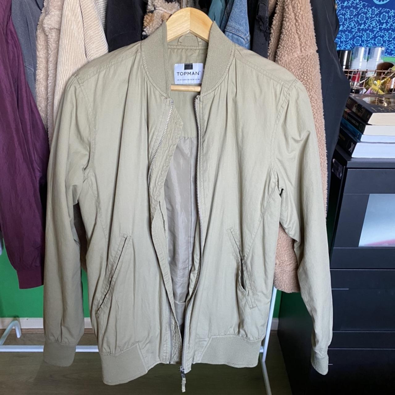 Topman bomber jacket Beige colour Size XS Free... - Depop