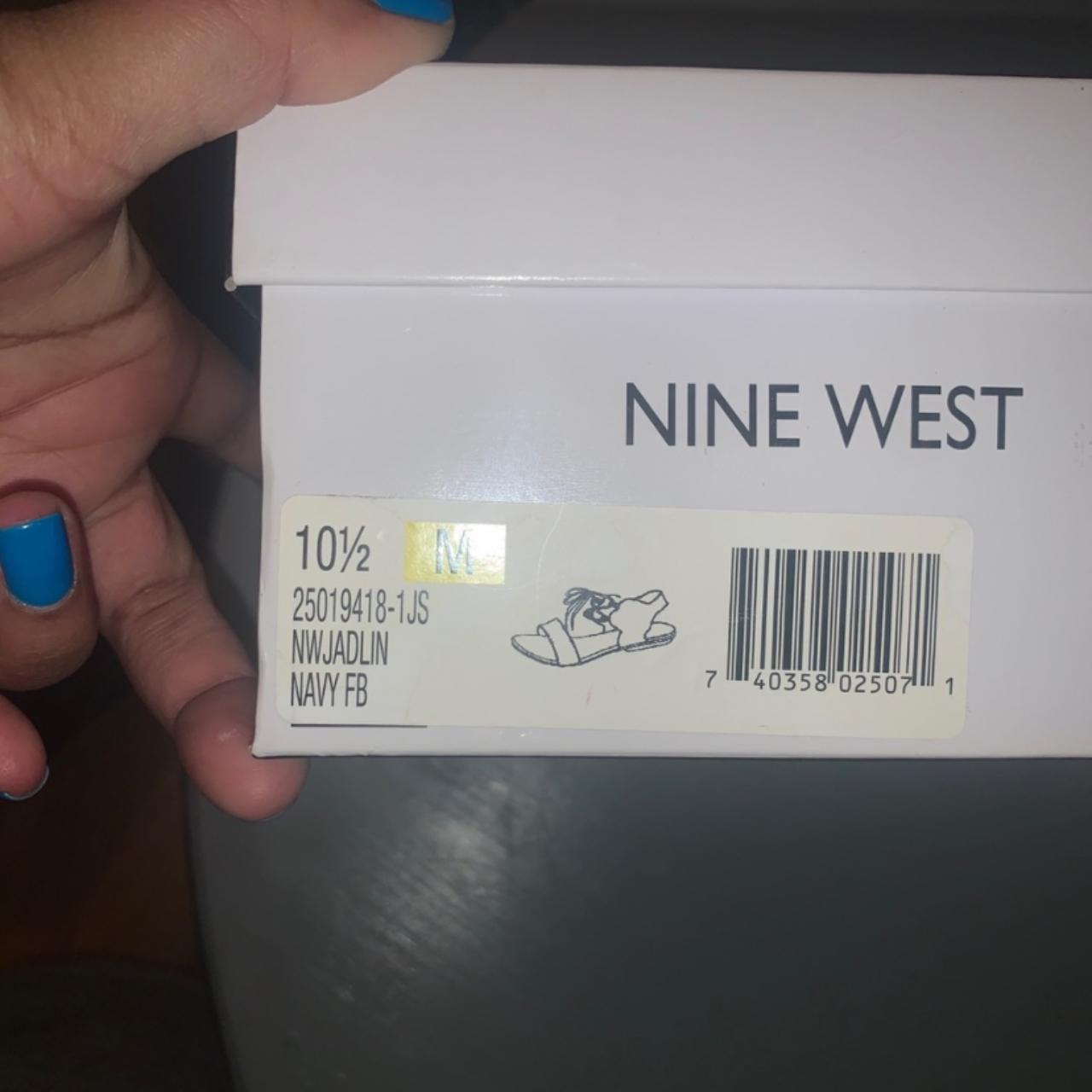 Nine West Navy blue suede sandals - Depop