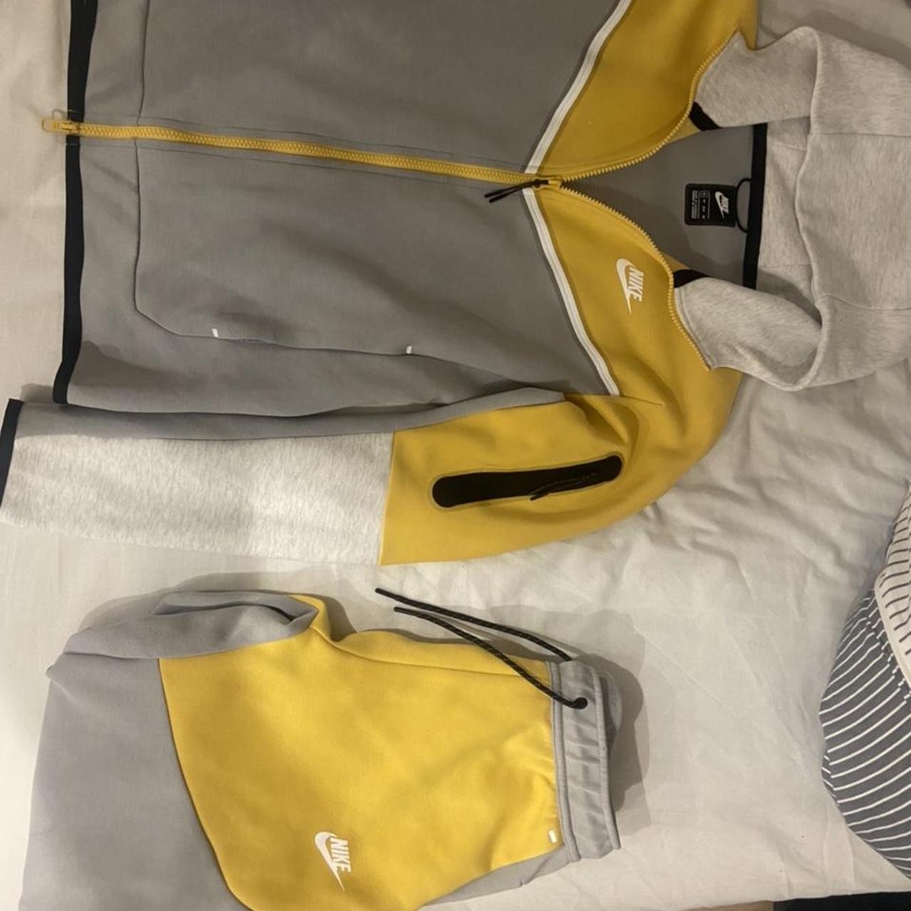 yellow grey tech fleece