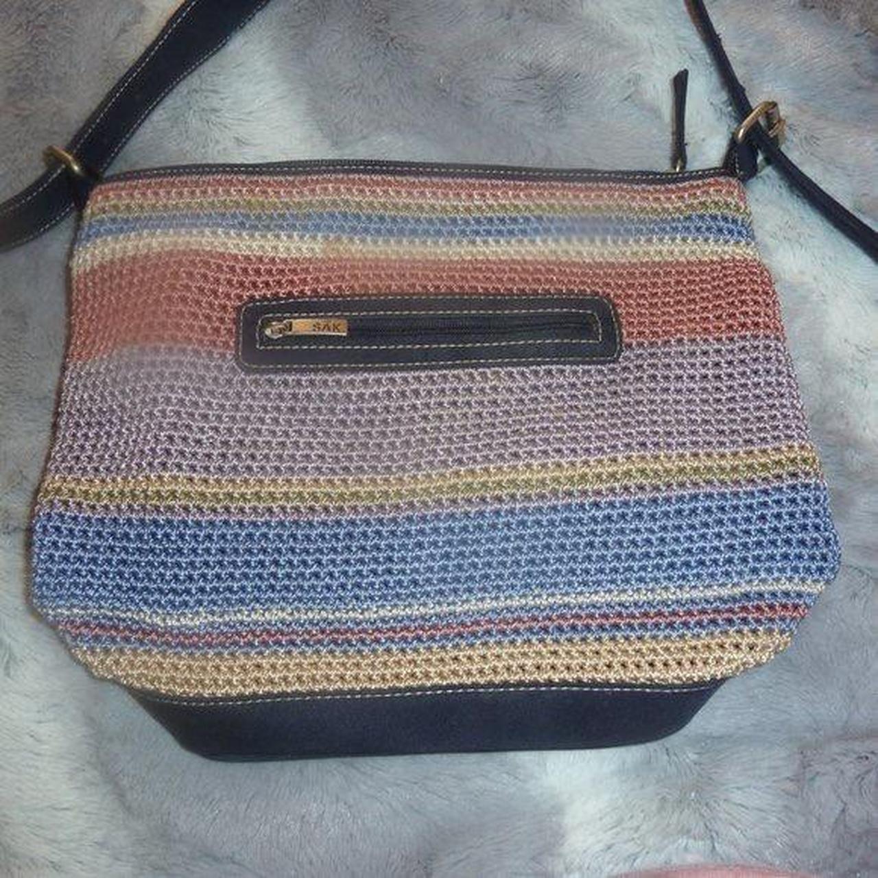 The Sak Shoulder Bag, Zip Top Woven Purse, Neutral... Depop