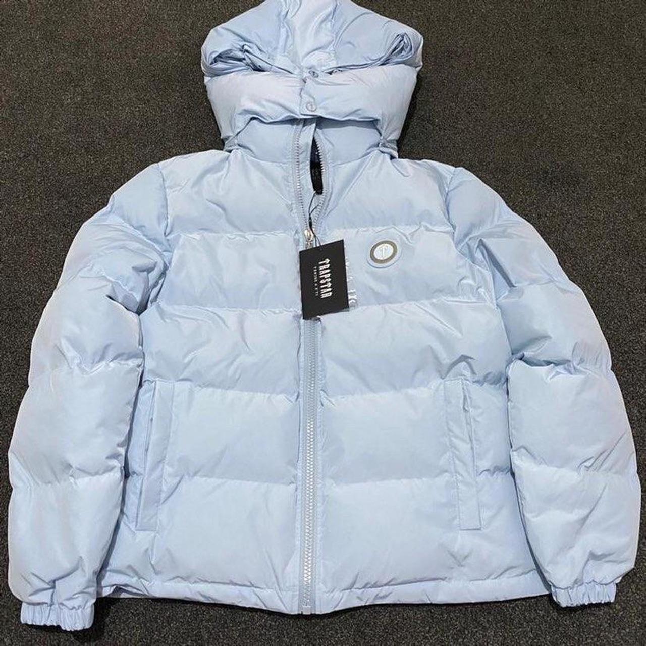 Trapstar Irongate Detachable Hooded Puffer Jacket Baby Blue