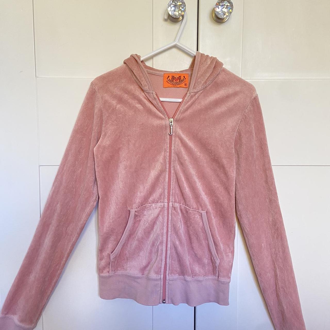 Pink Velour Juicy Couture Zip Up Top 💗🎀 Amazing... - Depop