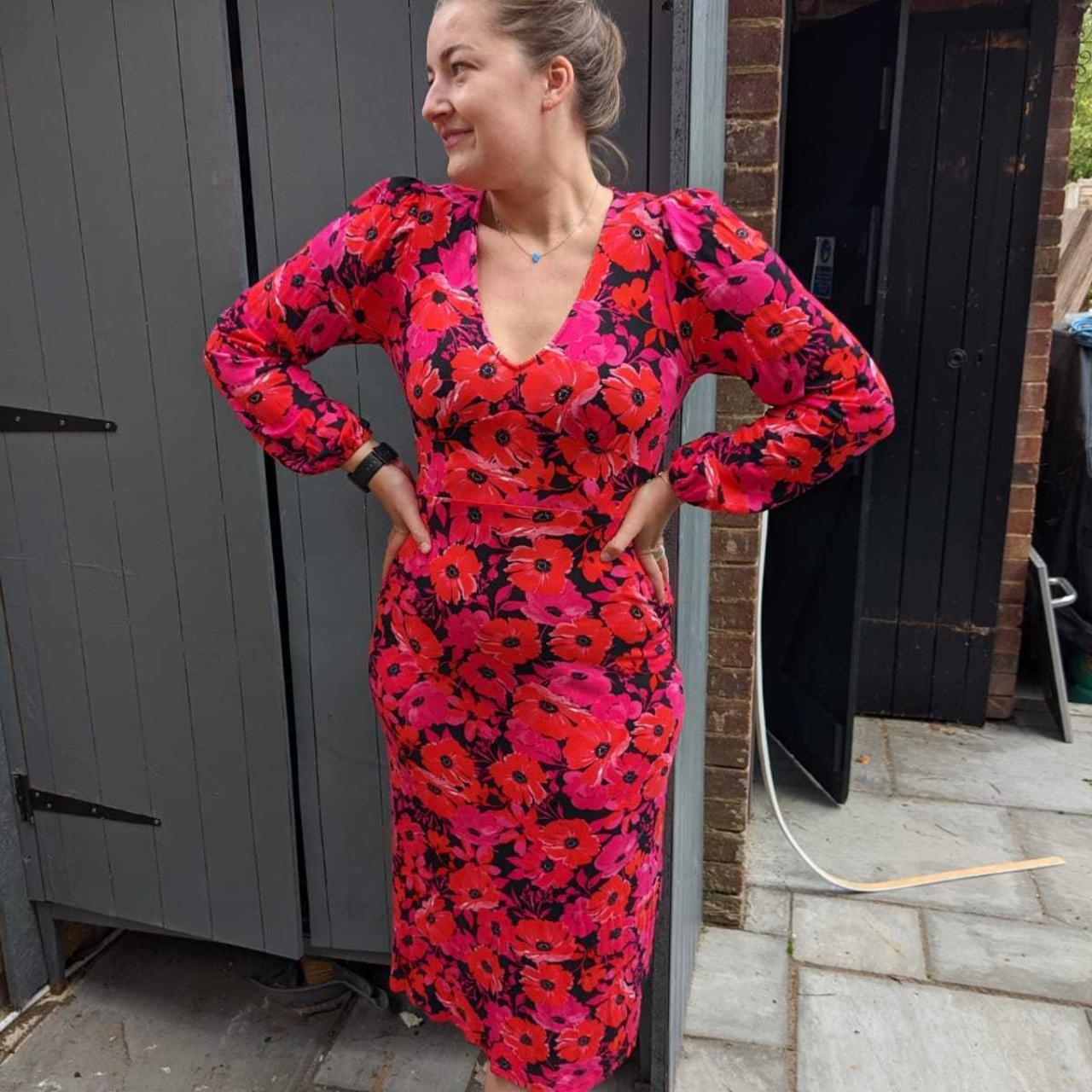 Miss Selfridge Floral Midi Dress, Perfect for... - Depop