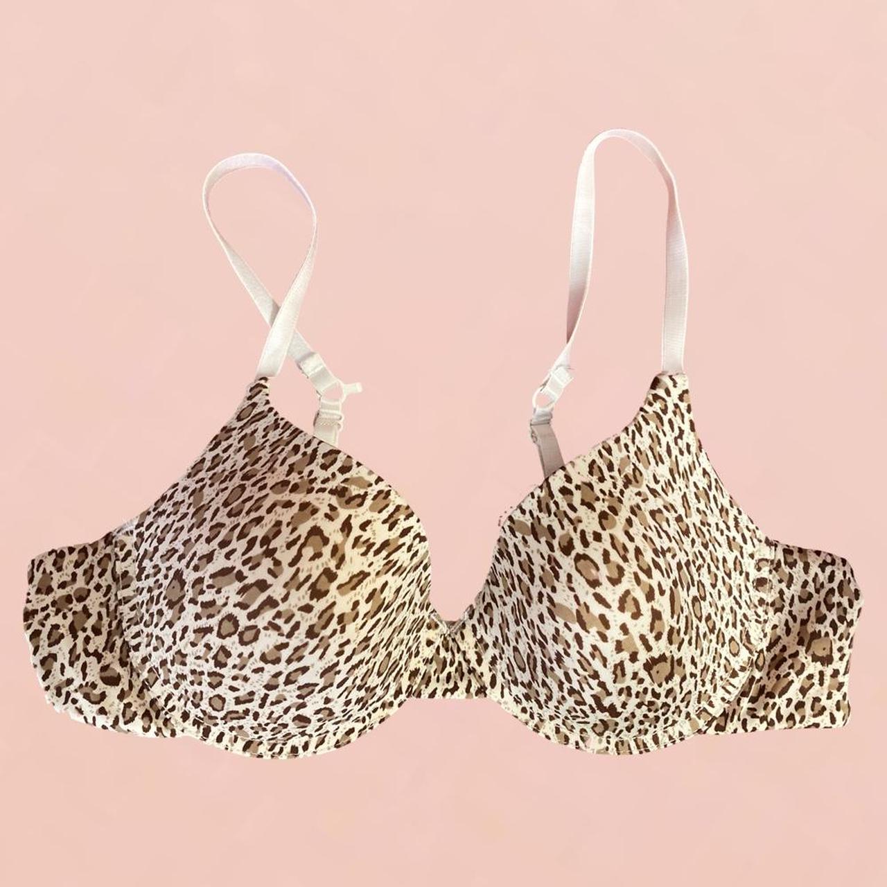 38B LEOPARD PRINT PUSH UP BRA BRAND Depop