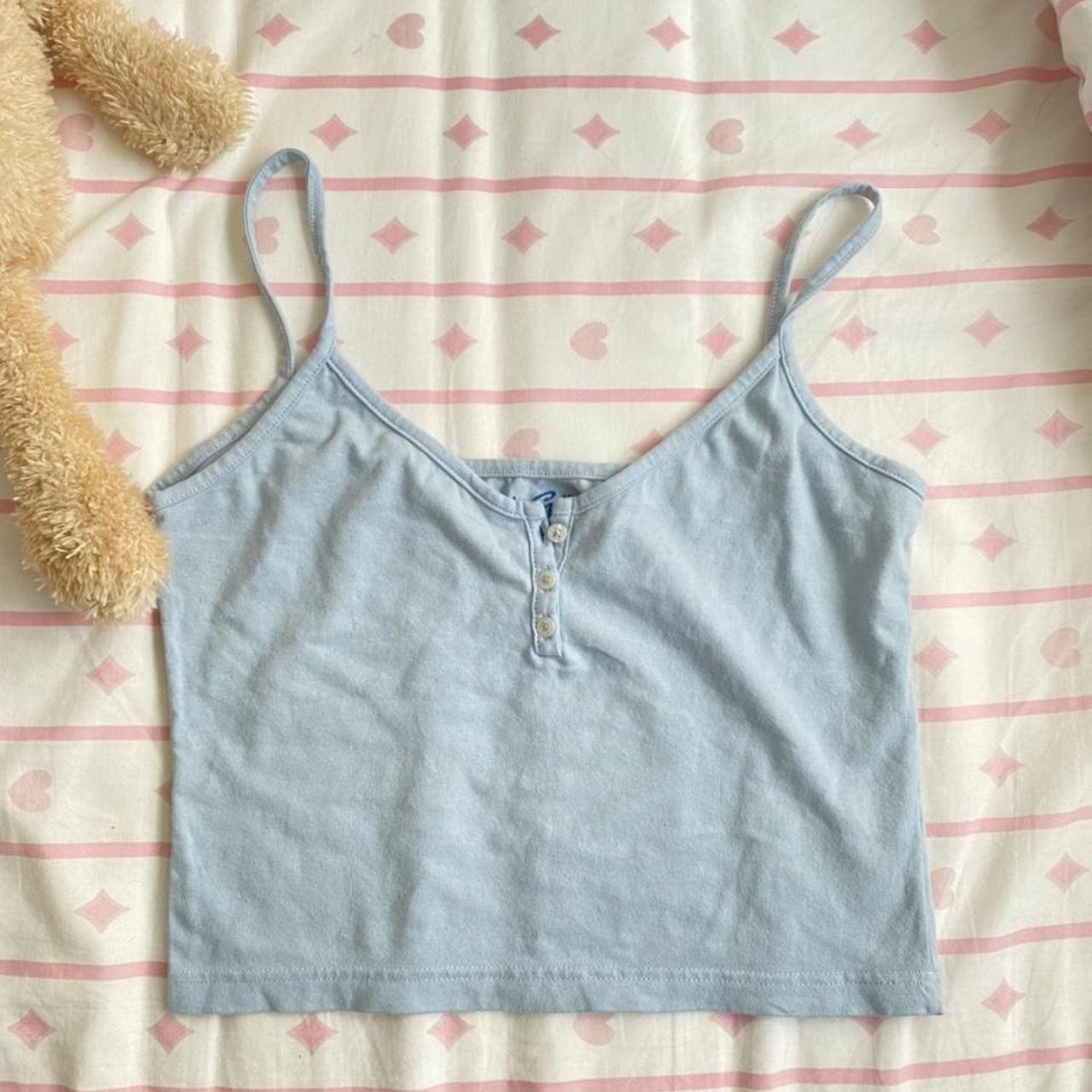 Brandy Melville/john Galt Super Cute Baby Blue... - Depop