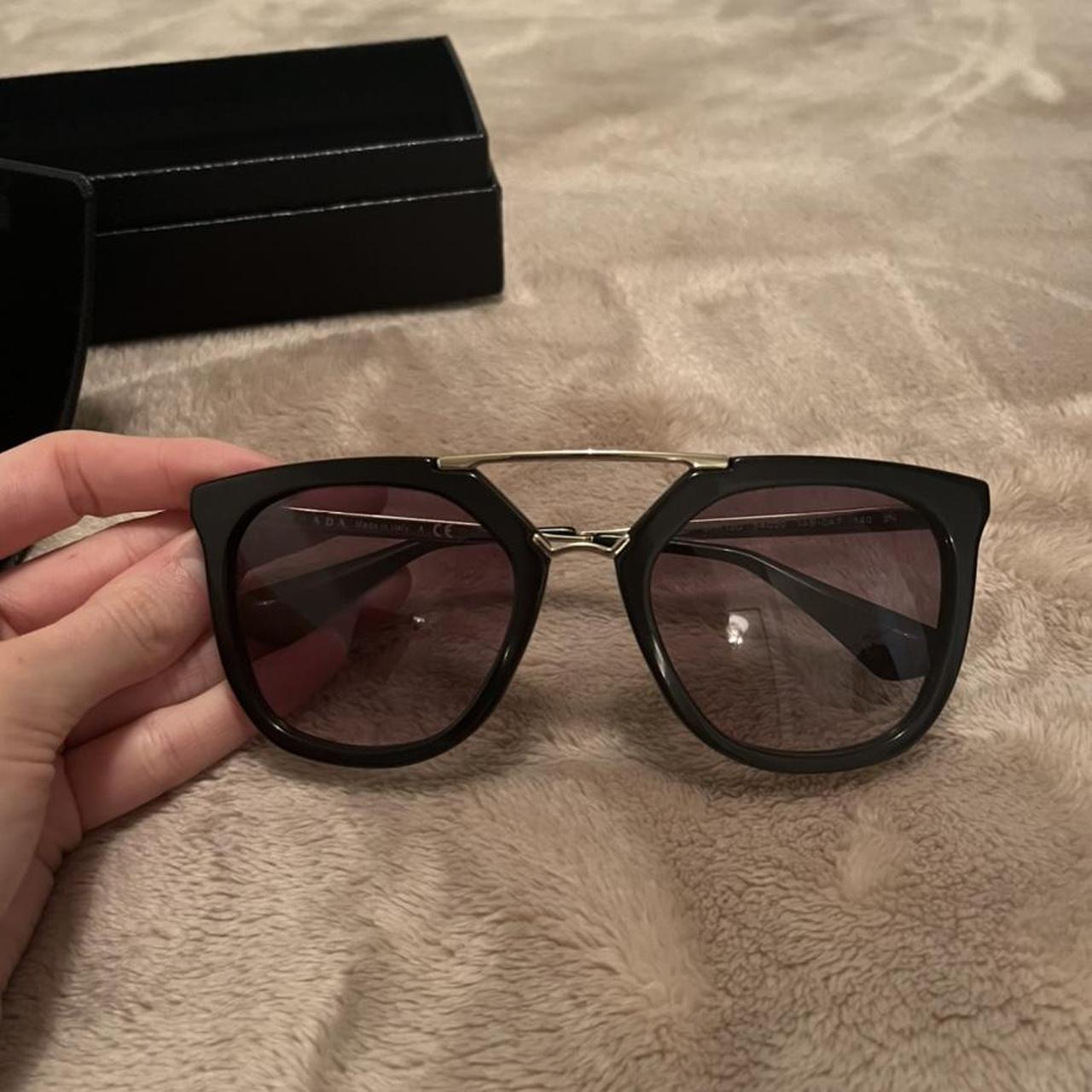 prada sunglasses with gold bar