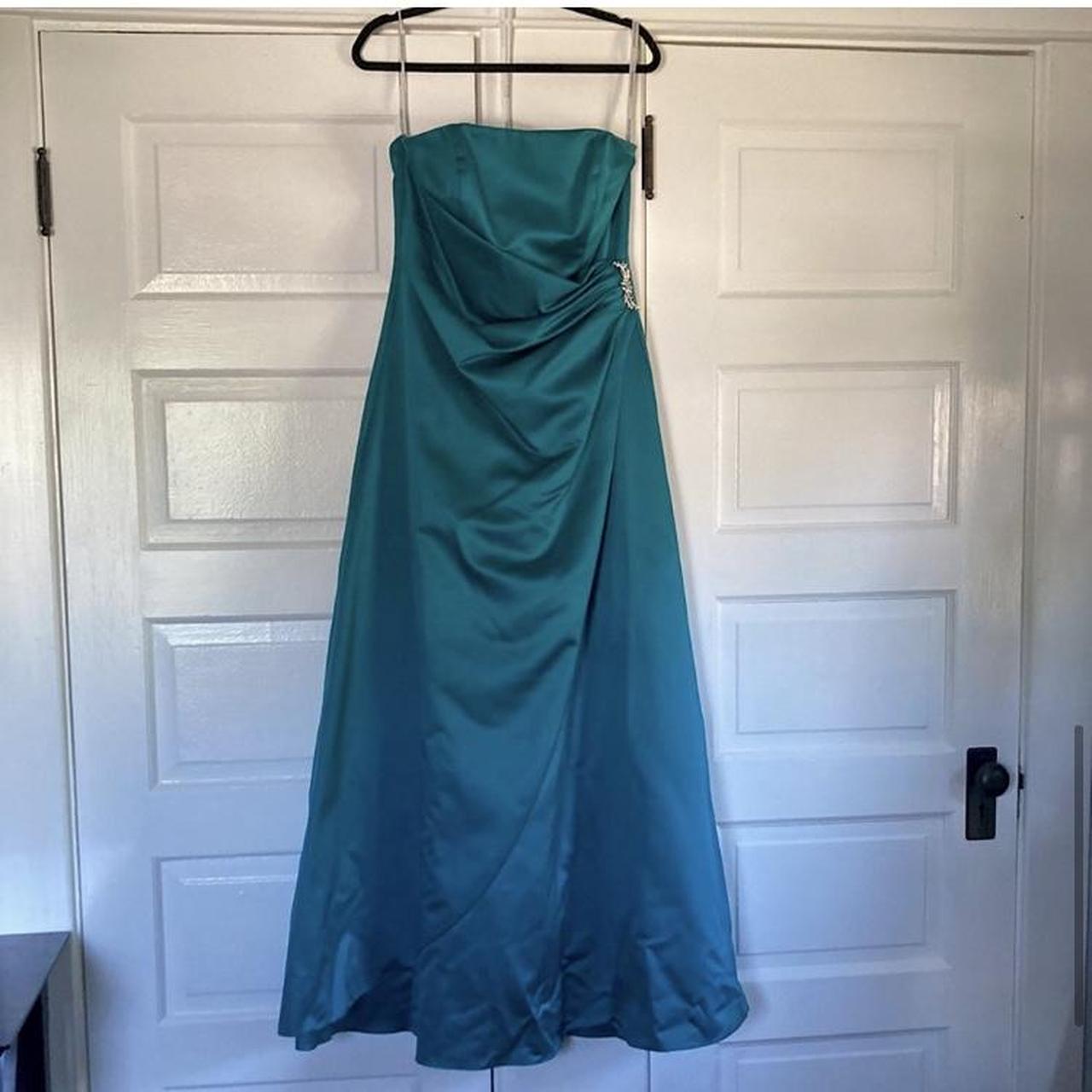 David's bridal teal on sale blue