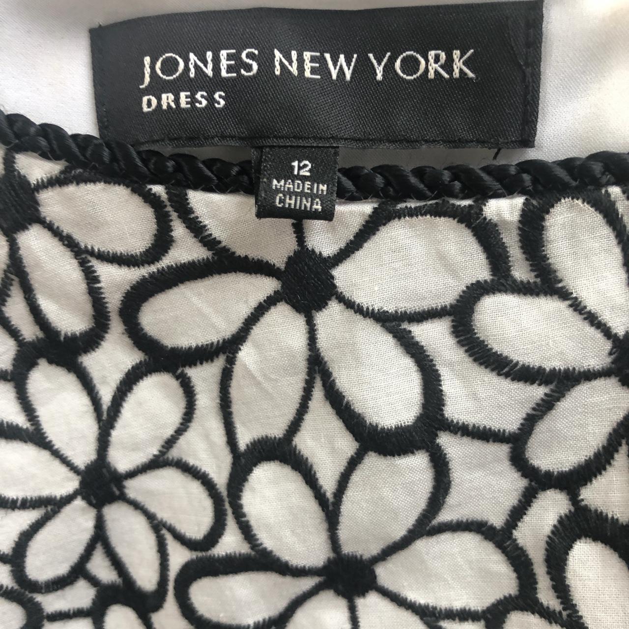 Jones New York Women's Black and White Dress | Depop