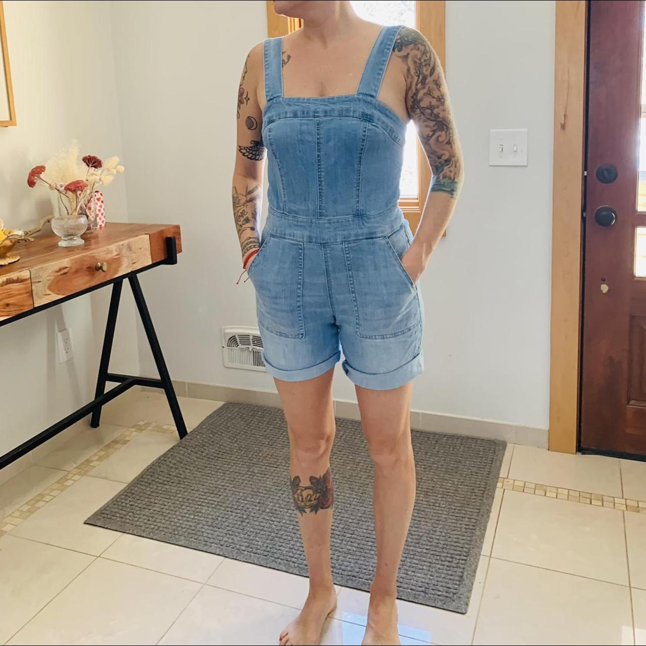 Dollhouse brand cut off Jean overalls, very soft and... Depop
