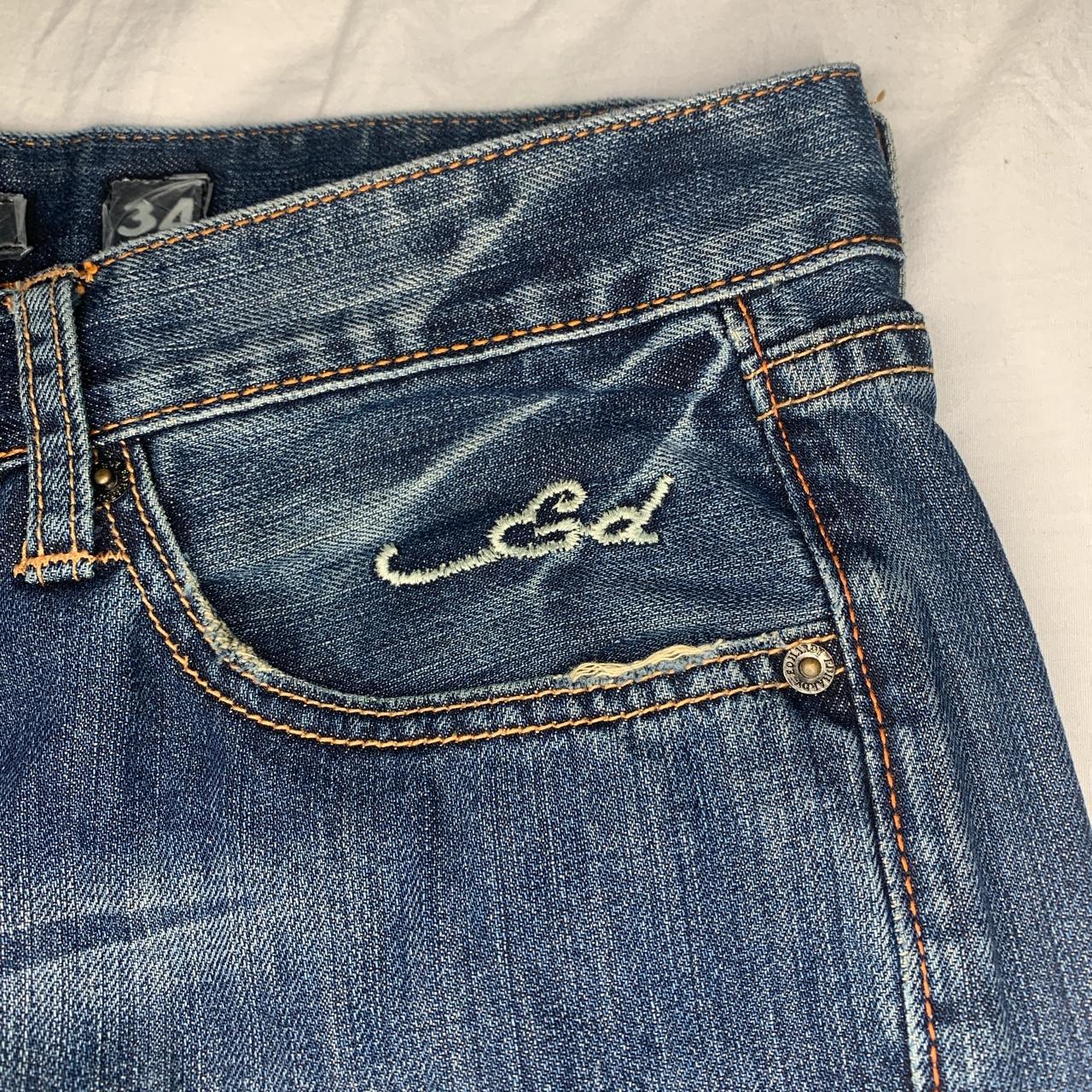 Ed hardy jeans/Vintage Embroidery... - Depop