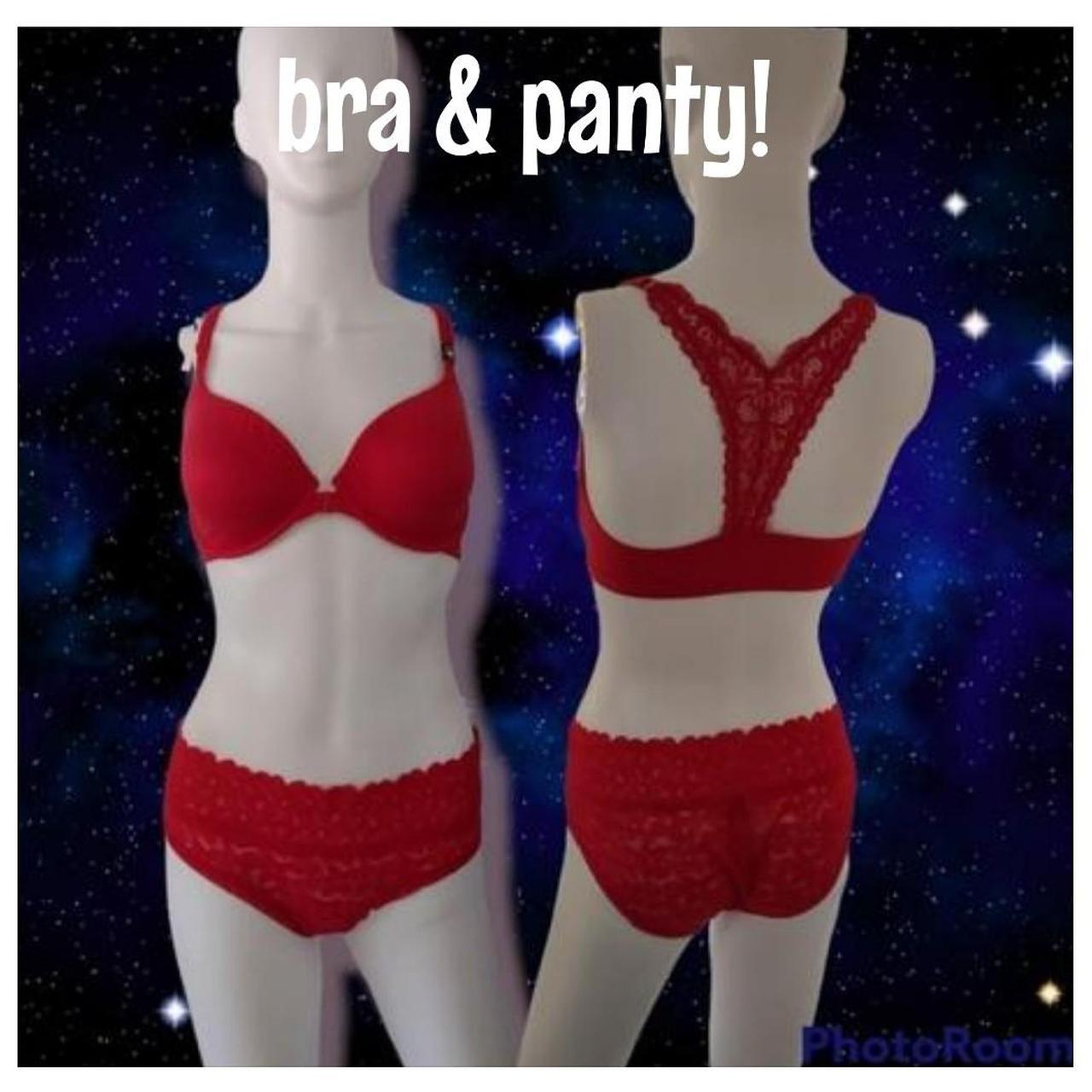 Red 32DDD BODY BY VICTORIA BRA & red lace panty your - Depop