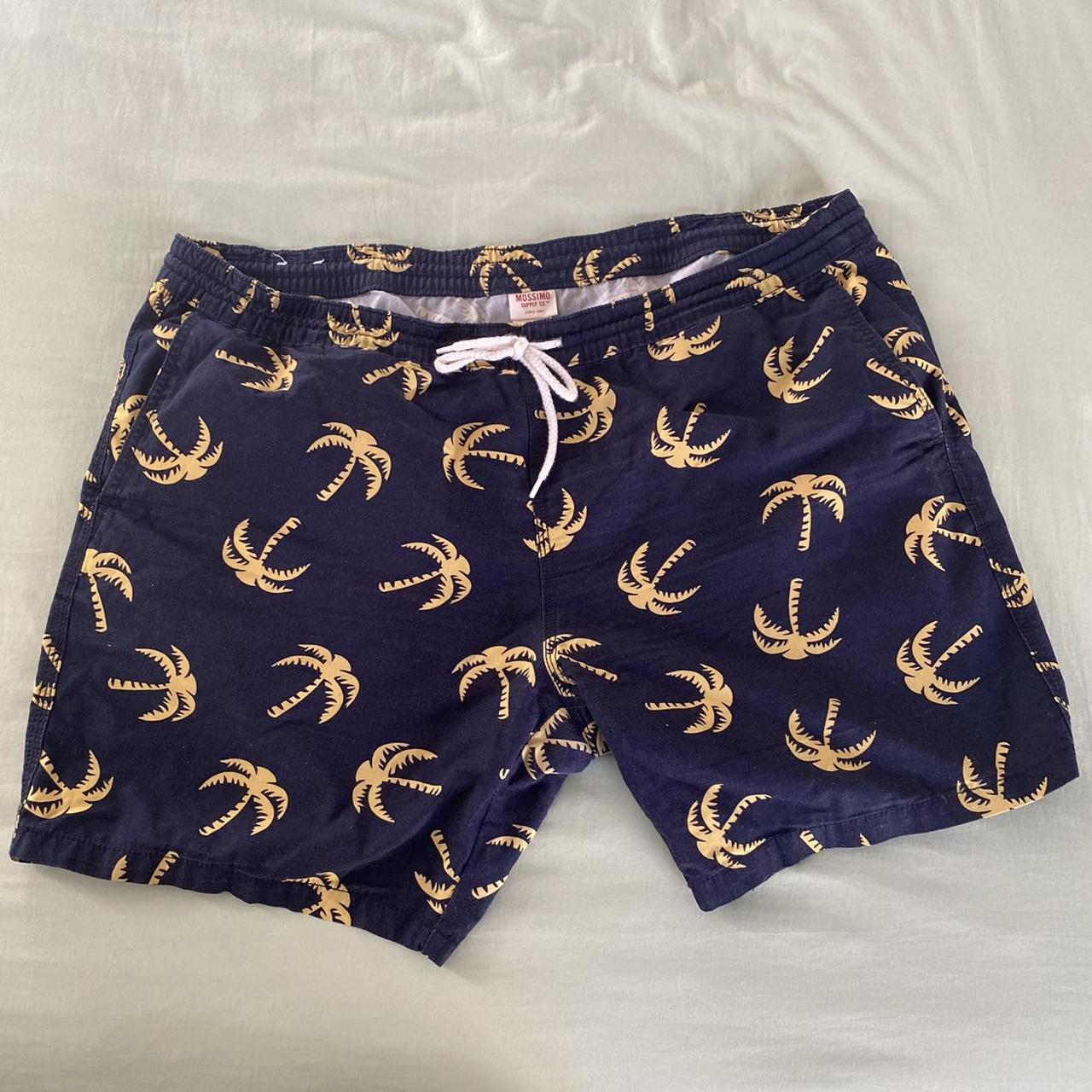 Mossimo Men's Navy and Yellow Shorts