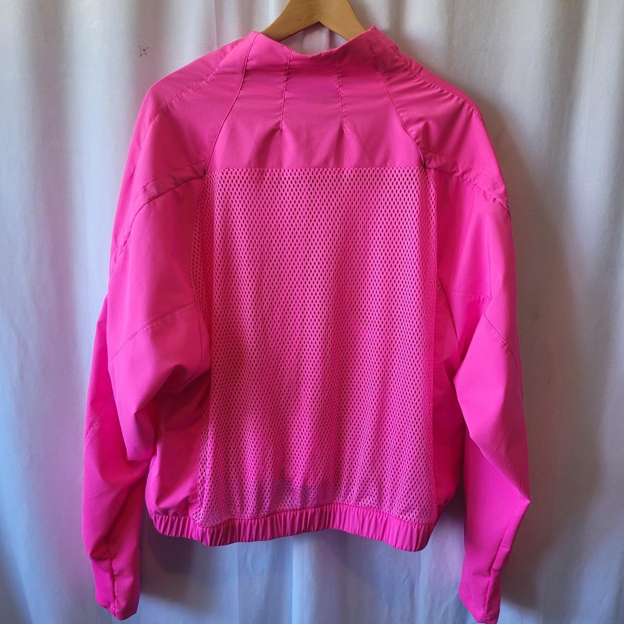 Hot pink adidas jacket Preloved hot pink adidas... - Depop