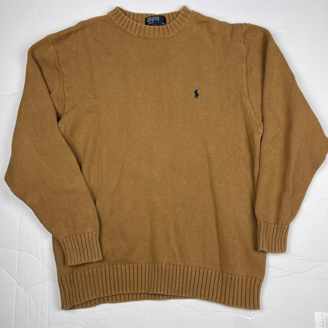 Vintage Ralph Lauren Mens Polo Label Knit Brown - Depop