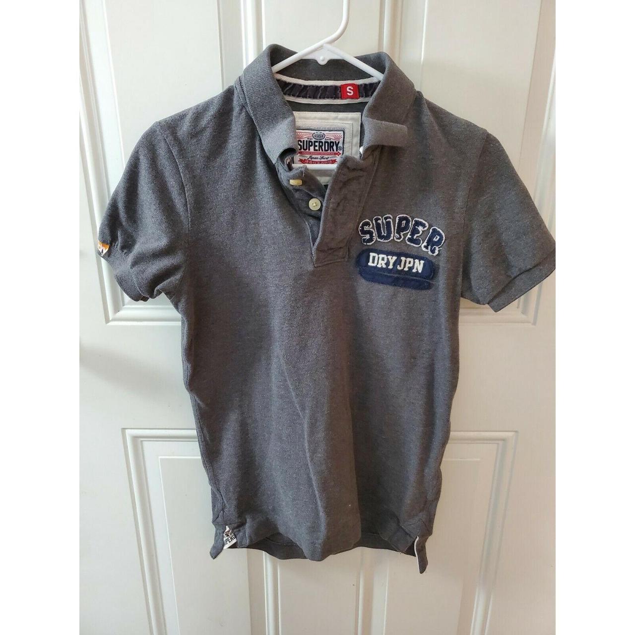 Superdry Brand Polo Men's Size SMALL Grey Ctn... - Depop
