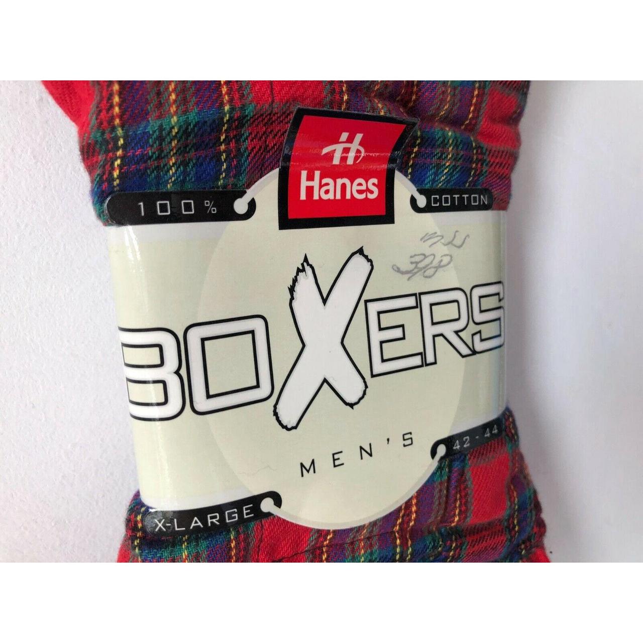 vintage hanes plaid boxer shorts underwear mens size... - Depop