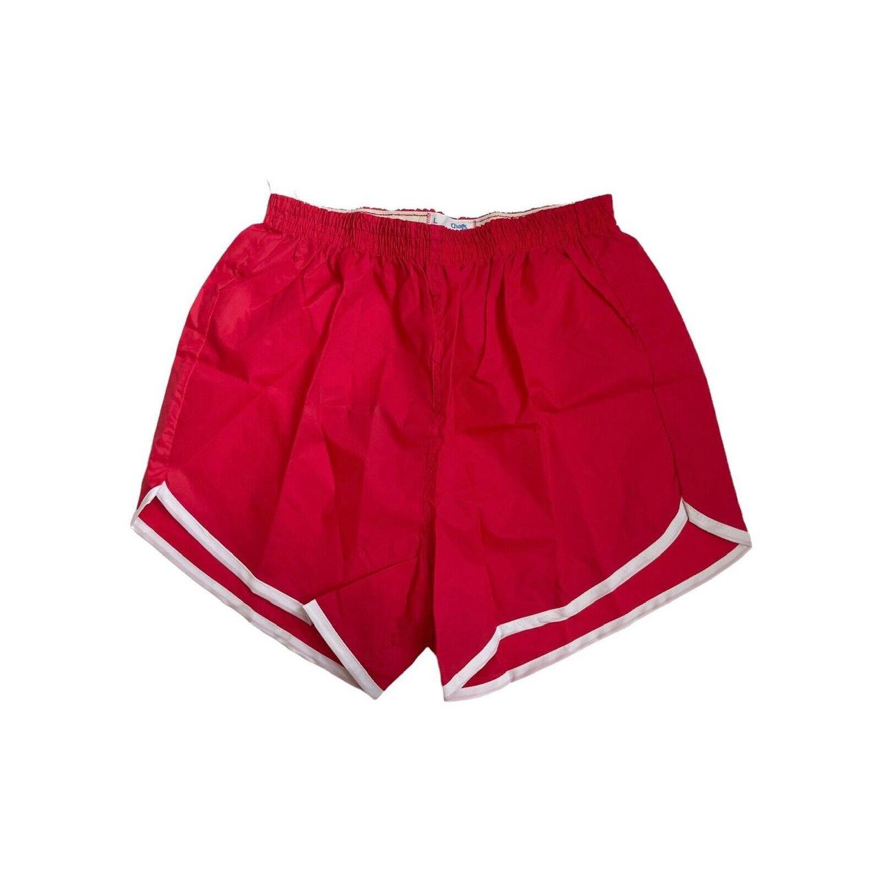 vintage chalk line nylon gym shorts mens size large... Depop