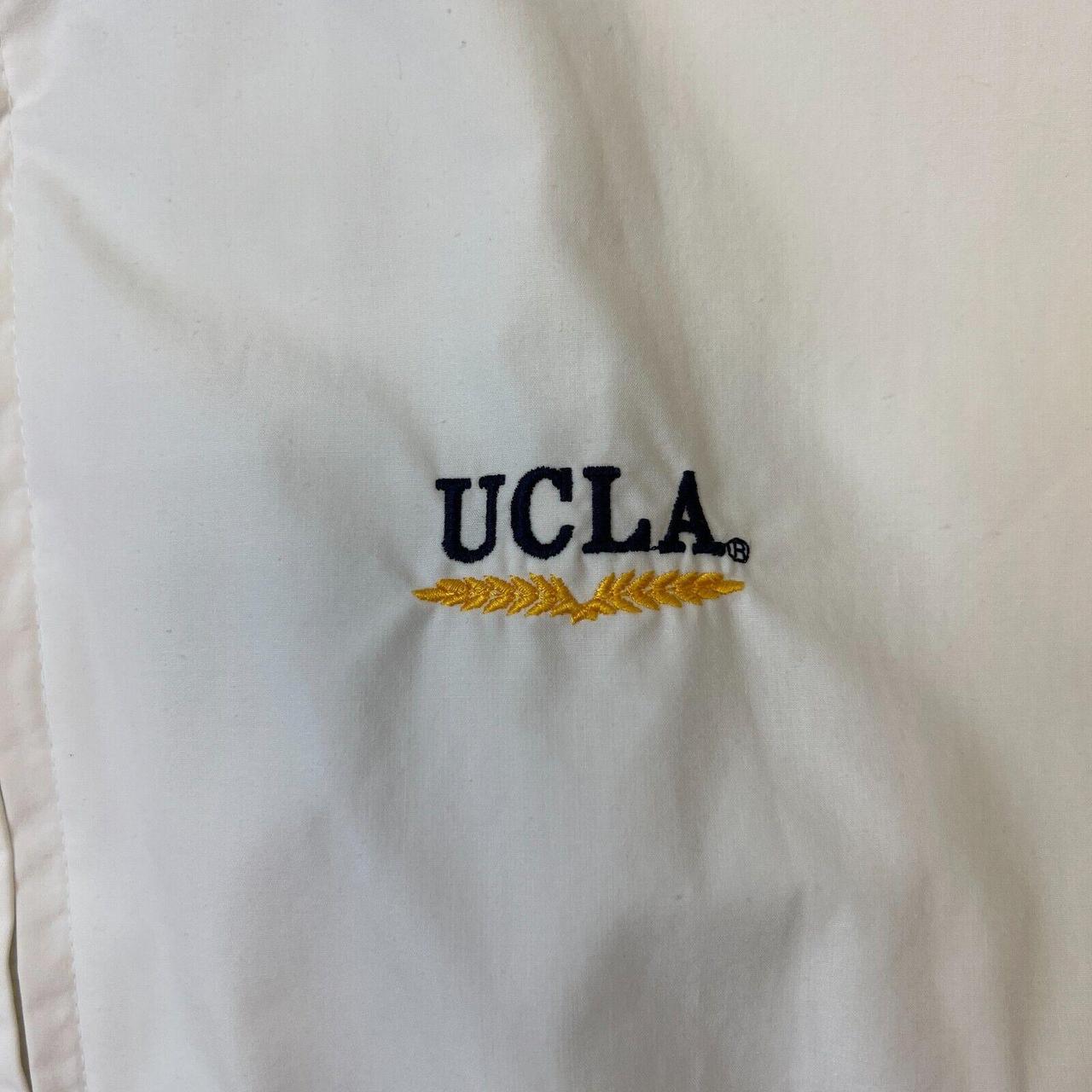 Vintage Ucla Rain Jacket Womens Xl Extra Large White - Depop