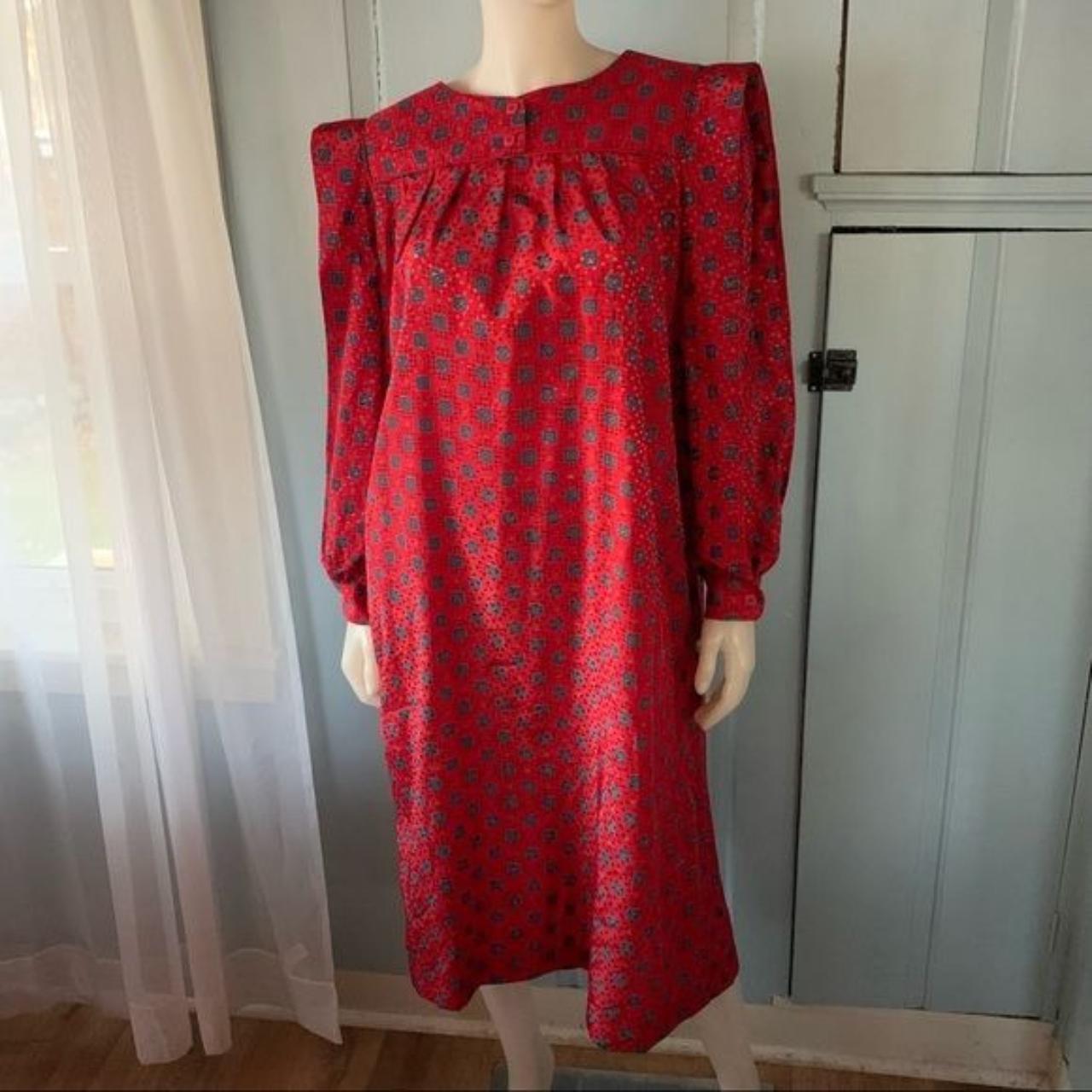 Gloria Vanderbilt Print Jacquard Dress Vintage c... - Depop