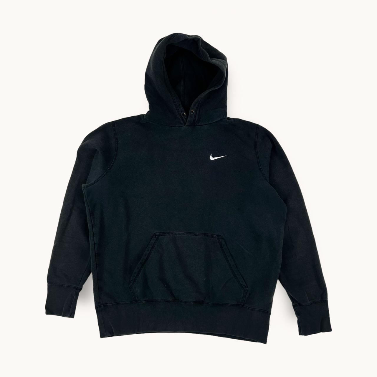 Black y2ks NIKE Swoosh Hoodie Sweatshirt Mens... - Depop