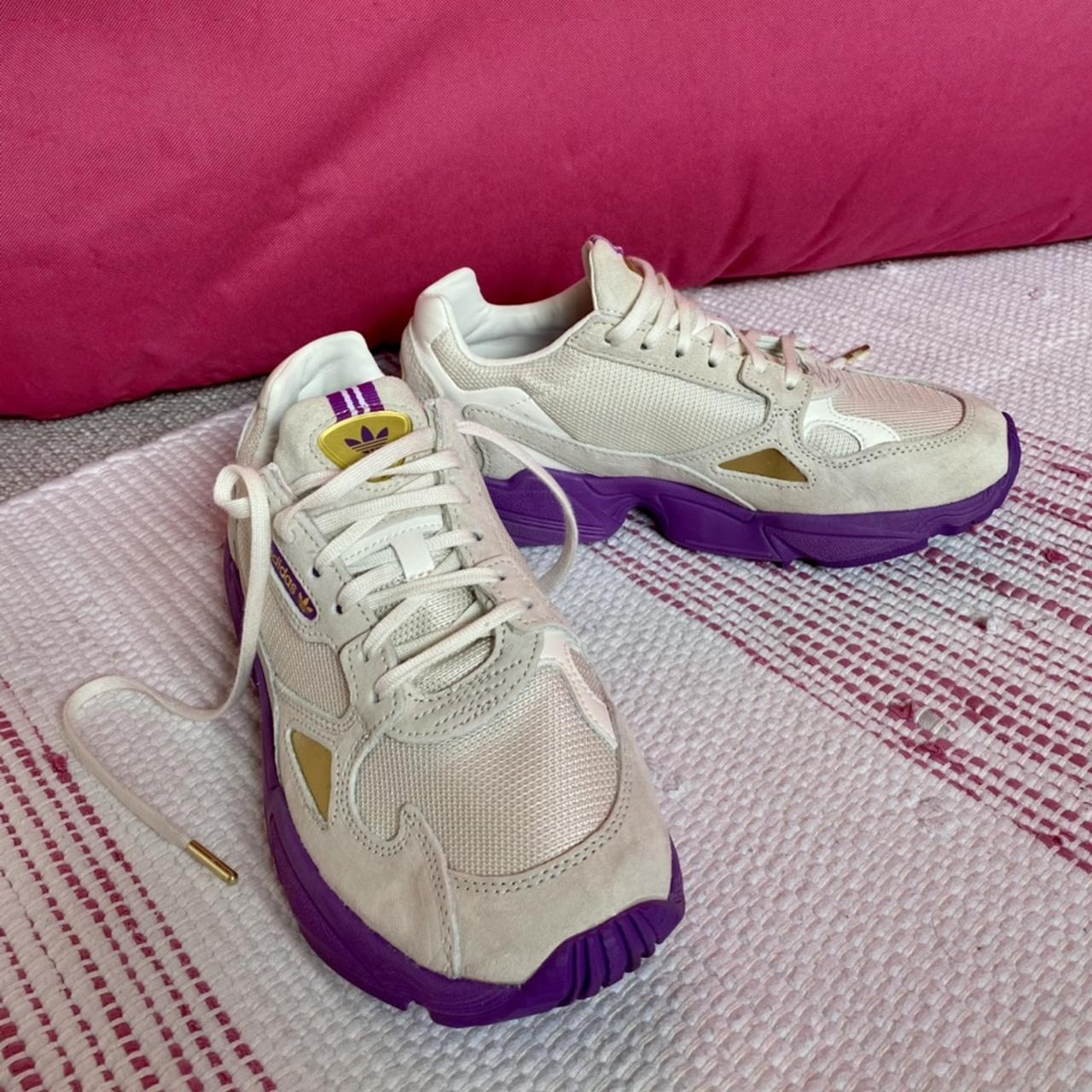 Adidas Purple and White Trainers |