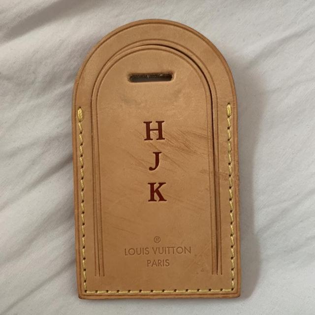 Authentic Louis Vuitton Luggage tag Custom initial - Depop