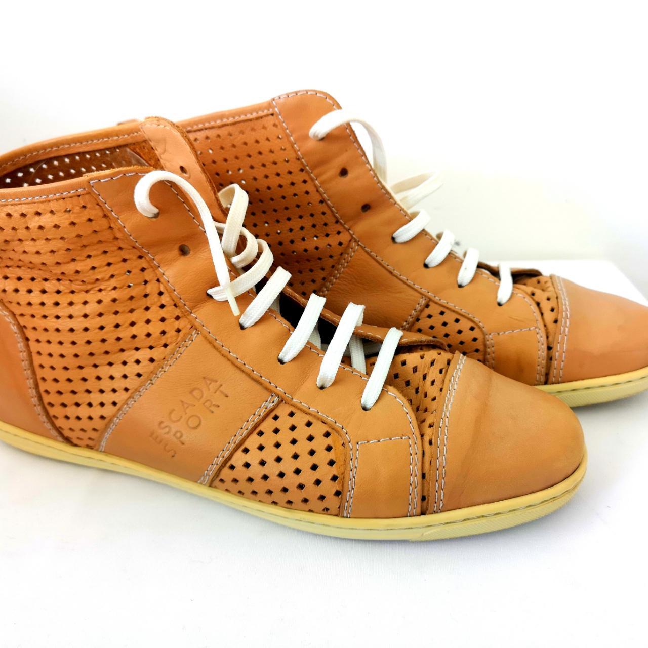 Escada Sport Womens Rare Tan Leather Hightop