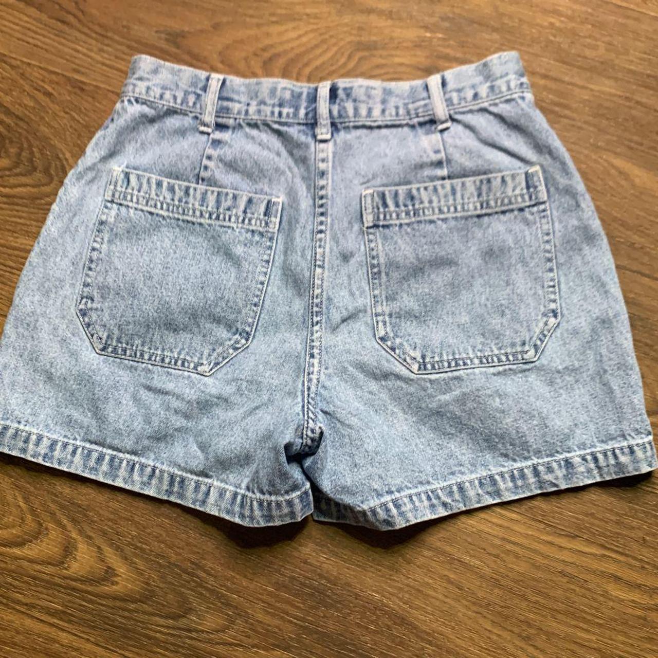 Vintage jean shorts high rise, big pockets, light... Depop
