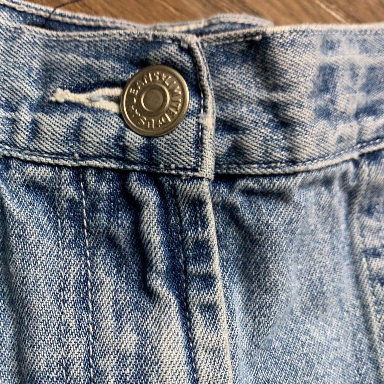 Vintage jean shorts high rise, big pockets, light... - Depop