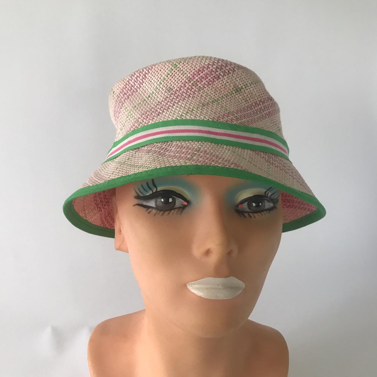 Sanrio Women's Pink and Green Hat Depop