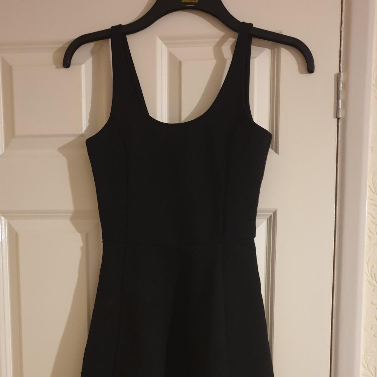 H&M black strappy dress, stripey ridges type... - Depop