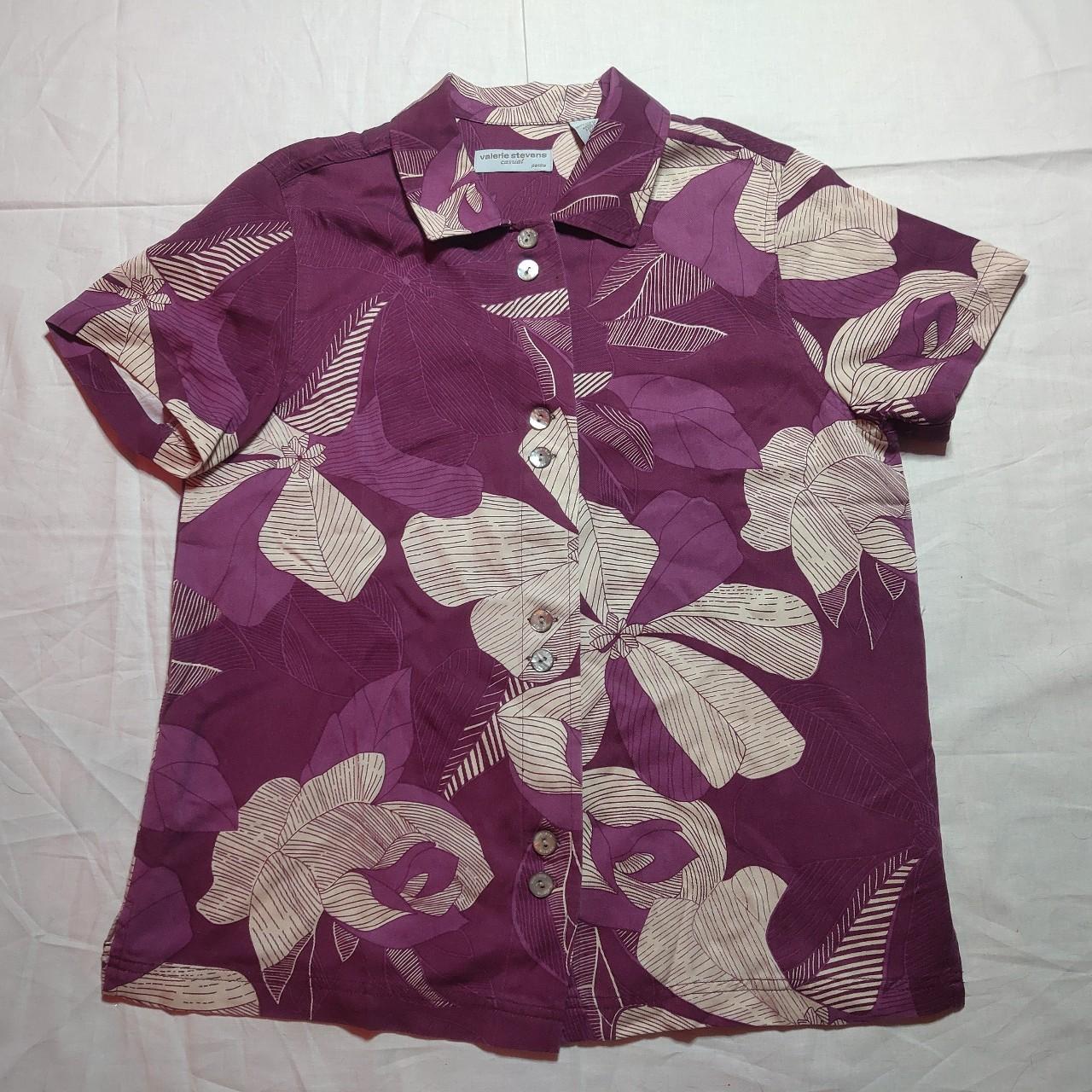 Valerie Stevens Shirt Women's Petite Medium Purple... - Depop