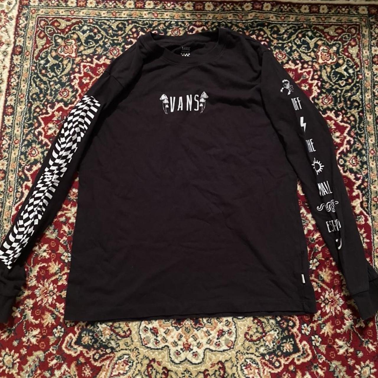 Black vans long sleeve in good condition. Size... - Depop