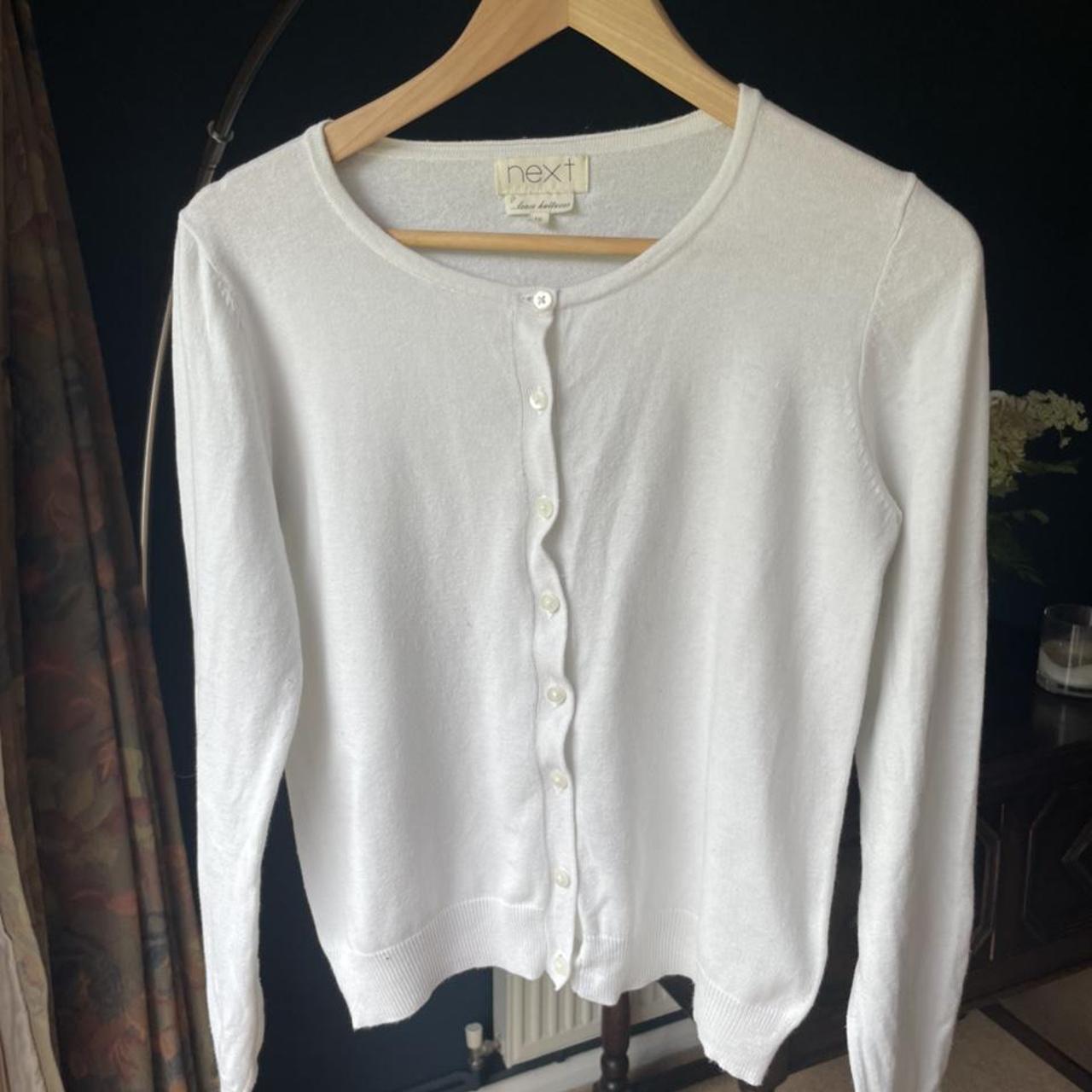 Next Women's White Cardigan | Depop