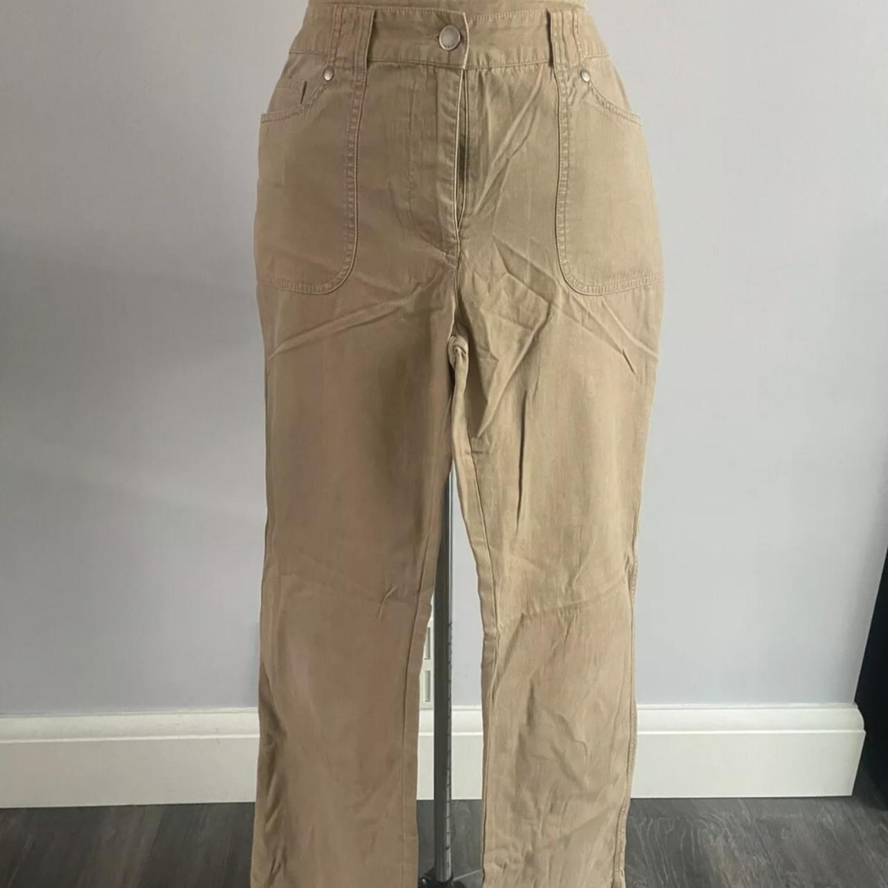 Vintage late 90s/y2k next beige cargo... - Depop